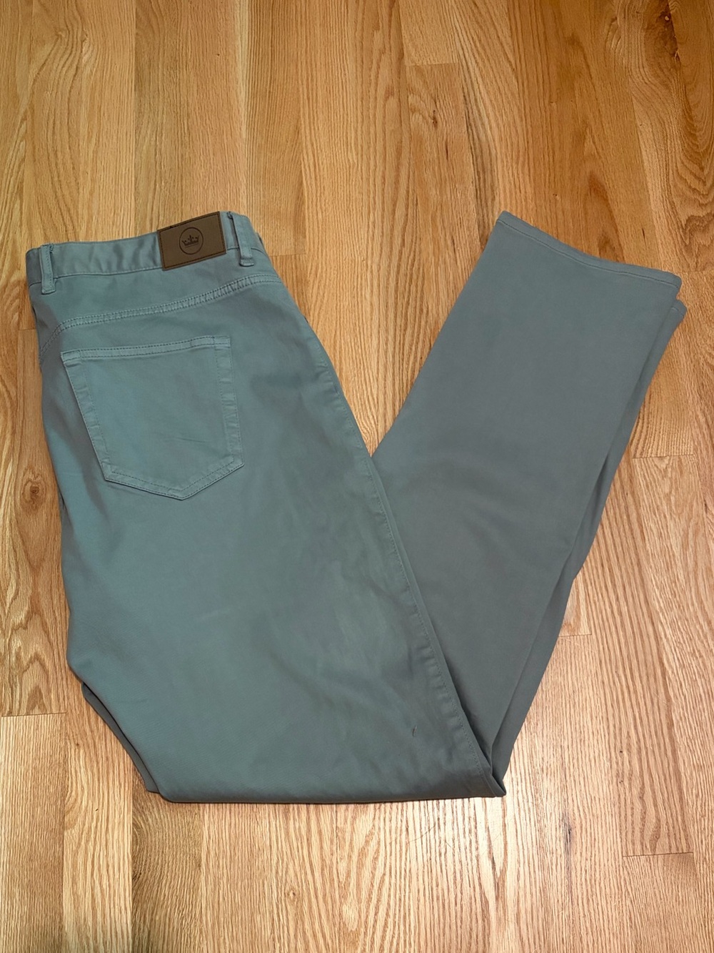 Peter Millar Signature Sateen Five-Pocket Pant Gray 36x32